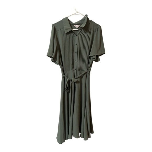 Nanette Lepore Short Sleeve Chiffon Shirt Dress - Picture 1 of 4